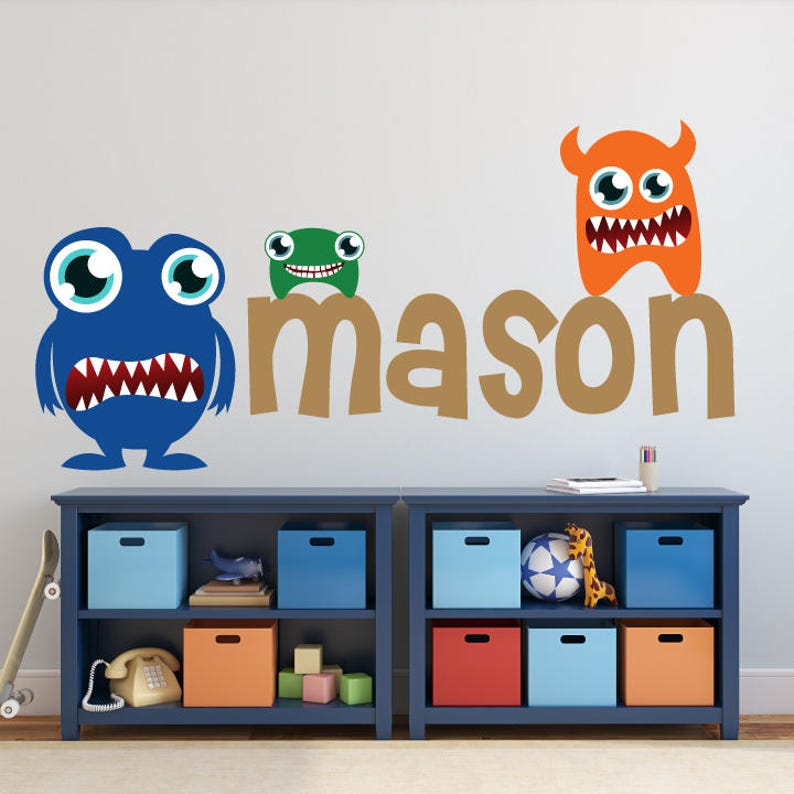 Monster Wall Decal Boys Monogram M106 - Monster Jam Small Wall Decal Monster Wall Decal Boys Monogram M106 - Monster Jam Small Wall Decal