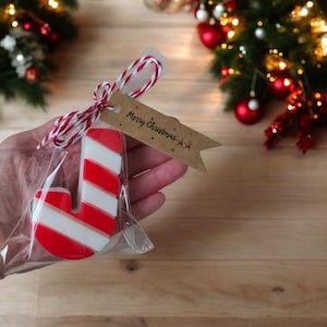 Christmas soap Candy cane soap Organic soap Christmas soap favors Staff Christmas gift Candy cane Christmas Kids party favors Soap favors