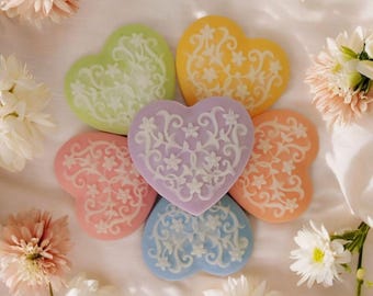 24 fialette per bolle di sapone, con manico a forma di cuore, per matrimoni - Kleenes Traumhandel