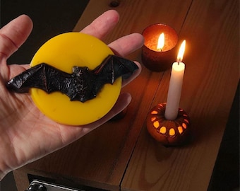 Saponetta di Halloween a forma di pipistrello, luna, regalo gotico, bomboniera per feste horror autunnali
