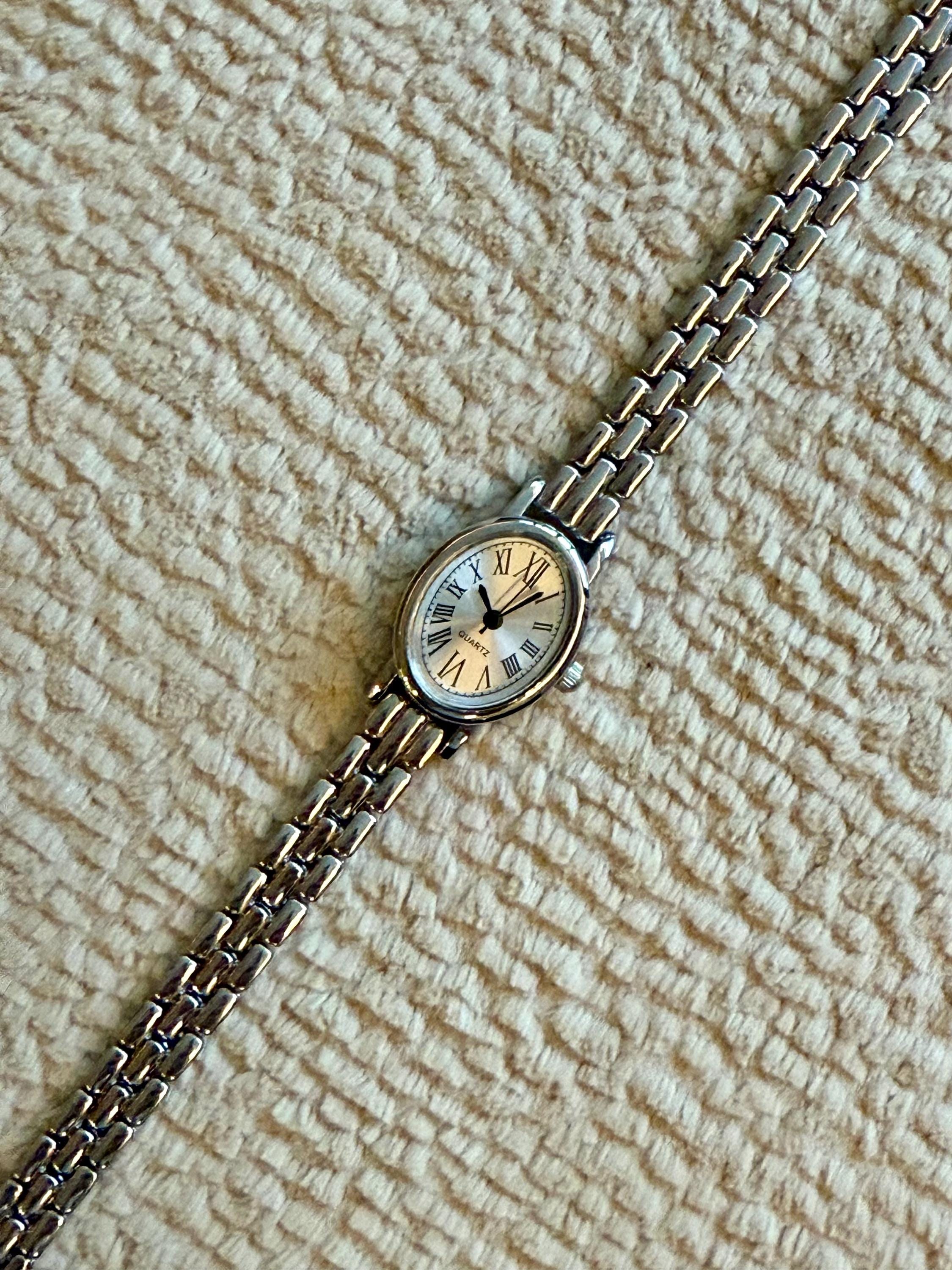 Womens Vintage Oval Watch Silver - Etsy