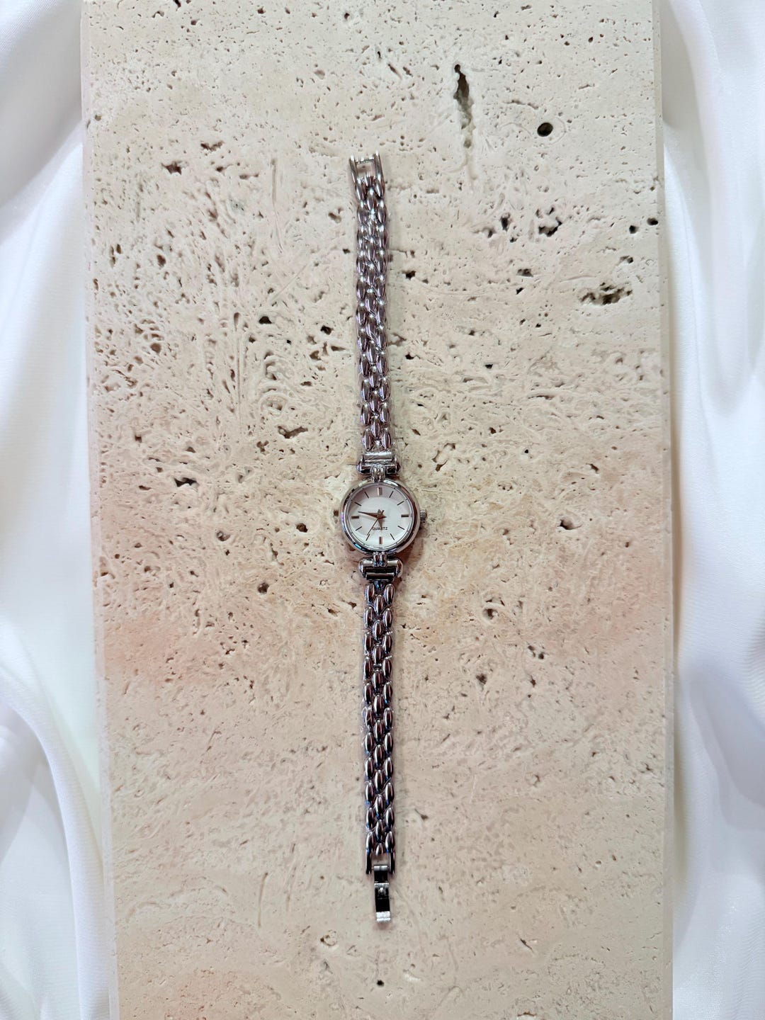 Barsh Watch Minimal Silver Bracelet Watch, Elegant Quartz Wristwatch, Slim Metal ...