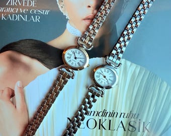 Roman Numeral Watch - Silver & Dual Tone Bracelet, Classic Women's Style