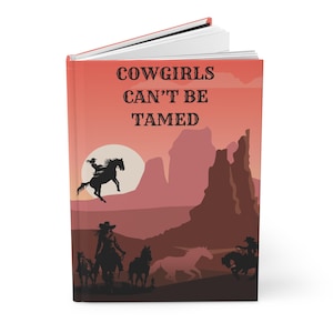 Bohemian Western, Cowgirls Riding Horses, Desert Scene Gift, Notebook, Diary, Journaling, Writing, Diary, Hardcover Journal