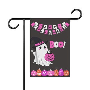 Glamorous Halloween Garden Banner, Spooky Yard Decor, Ghostly Flag for Outdoor Halloween Decorations, Happy Halloween Sign, Boo Banner