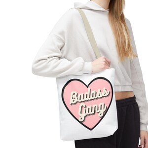 Badass Gang Tote Bag , Gift for Badass, Reusable Shopping Bag, Funny Tote, Sarcastic Tote, Canvas Bag