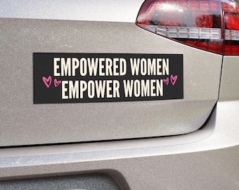 Donne emancipate, magneti per auto, regalo "Girl Power tosta", citazione femminista "Donna forte", decalcomania per auto motivazionale, adesivo magnetico per paraurti