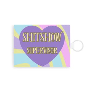 Supervisor de espectáculos, regalo de corazón de arte pop retro, billetera, organizador, día de San Valentín, agradecimiento al jefe, tarjetero, regalo genial