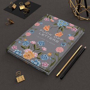 Diario atrevido y con malas palabras, cuaderno de tapa dura con un divertido diseño botánico, un gran regalo para la salud mental, diario floral terapéutico, cartas de despedida.