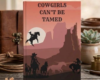 Bohemian Western, Cowgirls Riding Horses, Desert Scene Gift, Notebook, Diary, Journaling, Writing, Diary, Hardcover Journal