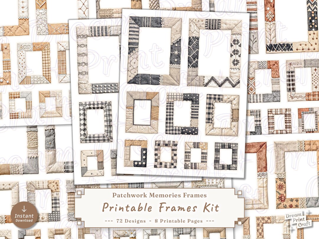 Patchwork Memories Frames - Fussy-cuts Kit - 72 Designs Quilted Photo ...