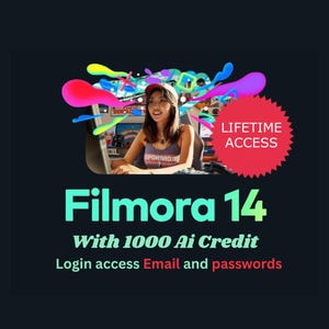 Wondershare Filmora 14 Lifetime License (PC/Mac) – Single User | 1000 Ai credit