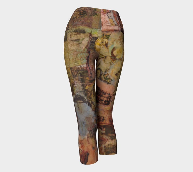 Yoga Capris künstlerische hoch taillierte Capris Leggings für Fitness, Komfort Bild 3