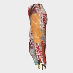 Yoga Capris abstract pattern, superior stretch cropped pants workout leggings image 2