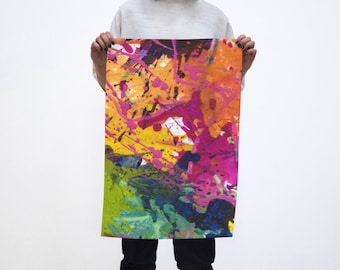Abstract Art Tea Towel: Colorful Boho Kitchen Decor