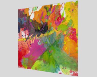 Glossy Abstract Art Print | Vibrant Colorful Wall Decor