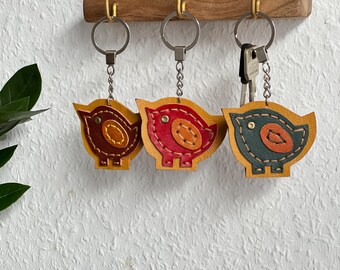 Chaveiro de couro presente, elegante e feito à mão, chaveiro de couro personalizado
