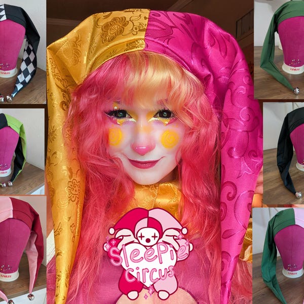 Custom Jester Harlequin Clown Circus Hat