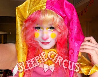 Custom Jester Harlequin Clown Circus Hat