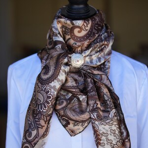 Cowboy Wildrags Charmeuse Paisley Silk