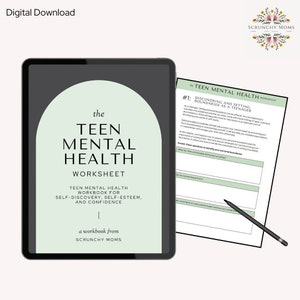 Teen Mental Health Workbook for Self-Esteem, Self-Discovery and Confidence - Neutral - Digital