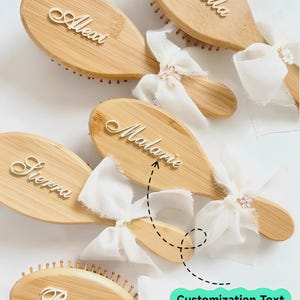 Personalized Bridesmaid Hair Brush: Engraved Bachelorette Gift