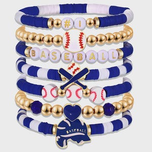Team Color Beaded Game Day Bracelet: Custom Fan Jewelry