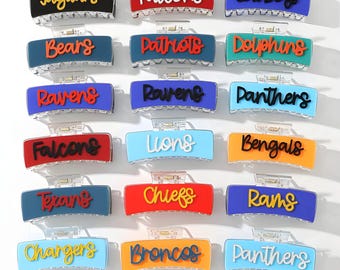 Customized Game Day Hair Clip: Personalized Sports Gift