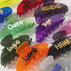 Custom Name Game Day Hair Clip: Personalized Sports Accessory