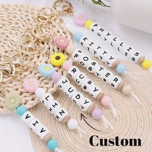 Personalized Name Keychain: Custom Kids Gift, Back to School