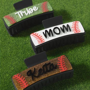 Personalized Game Day Hair Clip: Custom Name Sports Claw Clip