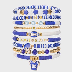 Custom Team Color Beaded Game Day Bracelet: Fan Jewelry