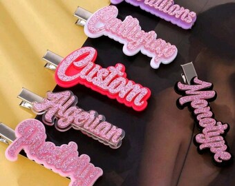 Custom Name Hair Pins | Personalized Name Bobby Pins | Your Name Hair Pin | Bridal & Bridesmaid Hair Accessory Gift | Gift for Her