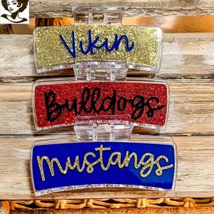 Custom Game Day Hair Clip: Personalized Sports Gift