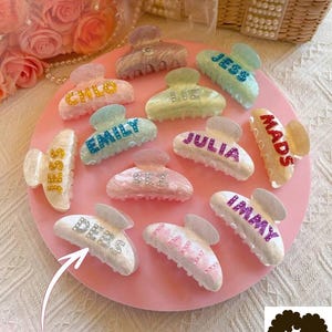 Personalized Name Hair Clip – Customized Hair Claw Clip, Custom Bridesmaid Gift, Birthday Gift, Party Gift