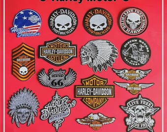 Motorcycle Iron-On Patch | Biker Club Embroidered Badge