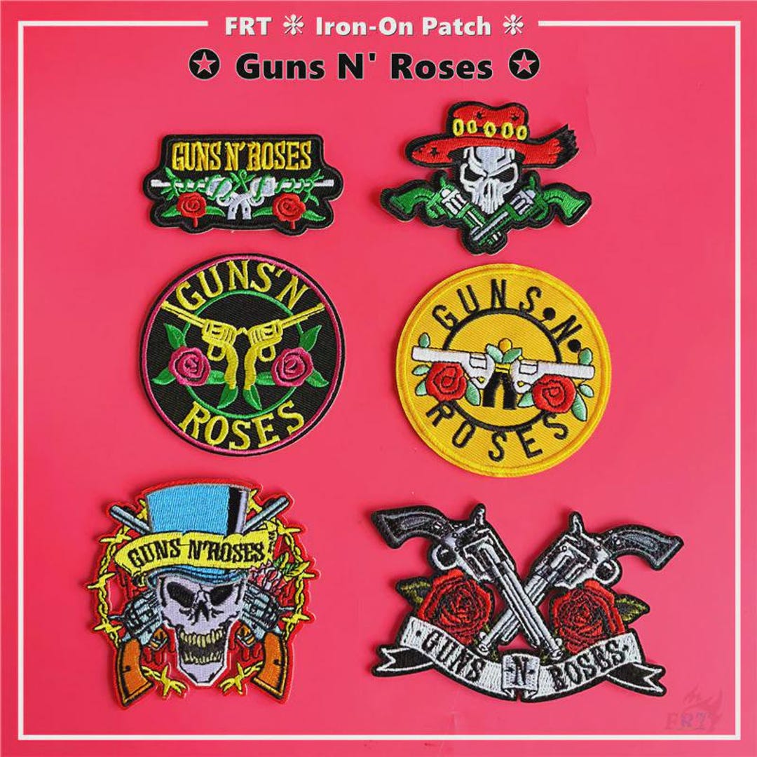 Gun Roses Pj Gun N Roses Patch | Rock Band Iron-on Patches – Embroidered Punk Badges ...