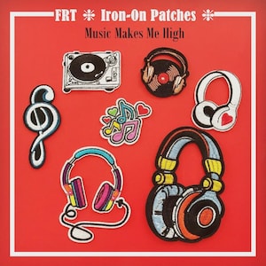 PUNK - Toppa per cuffie musicali / Toppa da cucire e stirare / Toppa estetica / Toppa musicale
