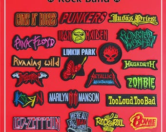 Rock Band Collection Series 04 | Punk Iron-on Patch | Sew on Iron on Badges Patches |