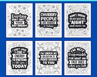 Sarcastic Quotes Coloring Pages | 80 Funny Designs (PDF Format)