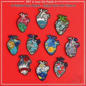 Follow Your Heart - Enjoy Your Art Time Iron-on Patch | Sew on Iron on Badges Patches |