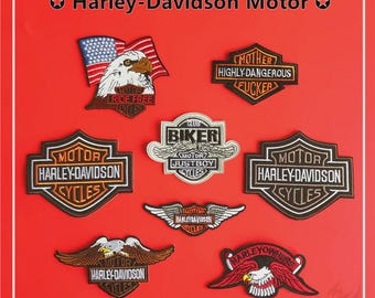 Motorcycle Iron-On Patch | Biker Club Embroidered Badge