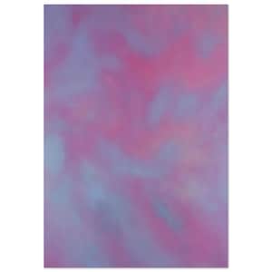 Poster artistico "I'm Coming Undone" dipinto di cielo nuvoloso rosa tenue, viola e blu - Poster astratto - Disponibili diverse dimensioni A4 e superiori