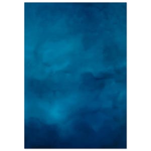 Poster artistico "La storia del blu" Dipinto di cielo blu e nebbioso - Poster dipinto astratto - Diverse dimensioni disponibili: A4 e fino a 70 x 100 cm