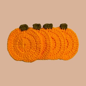 Crochet Pumpkin Coasters