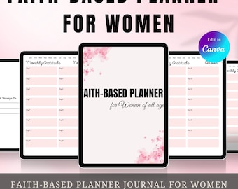 Womens Journal, Prayer Journal, Faith Journal, Devotional for Women, Faith Planner, Bible Study Journal, Christian  Planner