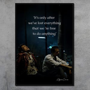 Poster con citazione di Fight Club - Poster di Fight Club - Citazione motivazionale da parete, Stampa di Tyler Durden, Poster minimalista del film, Grit Decor, Arte murale