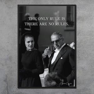 L'unica regola è non avere regole - Stampa con citazione motivazionale, Old Money, Decorazione da parete di lusso, Decorazione per ufficio, Foto iconica, Arte milionaria