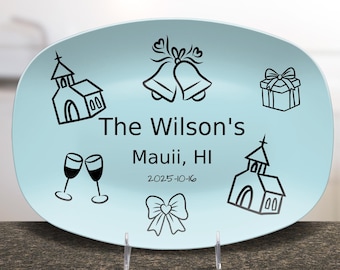Bandeja de boda personalizada, regalo de novia personalizado