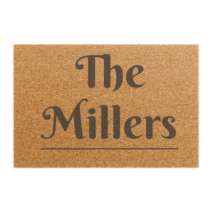 Personalized Family Doormat, Custom Welcome Mat for Home, Housewarming Gift, Cute Entryway Decor, Outdoor Rug